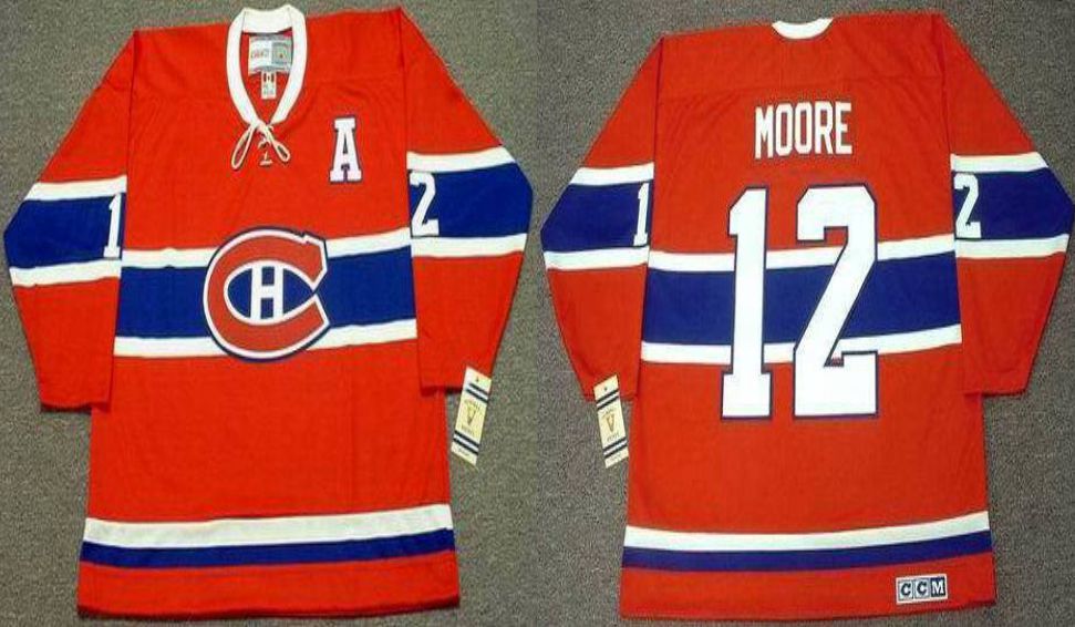 2019 Men Montreal Canadiens #12 Moore Red CCM NHL jerseys->buffalo sabres->NHL Jersey